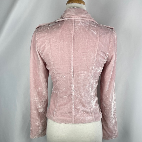 BB Dakota pink velvet moto jacket - Picture 9 of 13